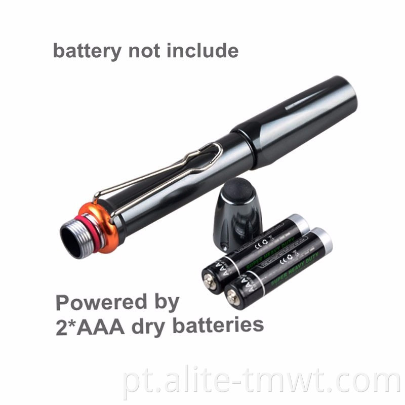 Top qualidade de alta potência UV Pen de luz preta 3W 365nm 395nm UV Pocket Light